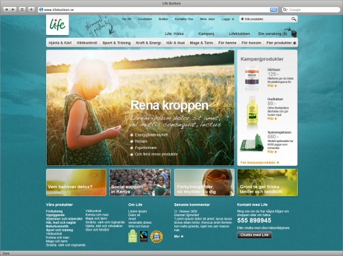 Front page design presented and agreed upon by the client