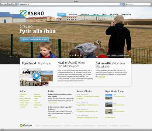 Ásbru.is - Front page design Ásbru.is - Front page design